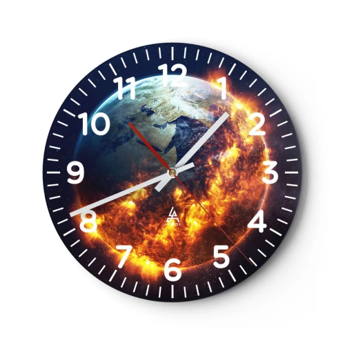 Wanduhr - Glasuhr - Die Flamme der Apokalypse - 40x40 cm