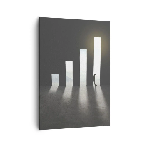 Bild auf Leinwand - Leinwandbild - Symbolisches Wachstum in Form von lichtdurchfluteten Passagen - 50x70cm - Erfolg –