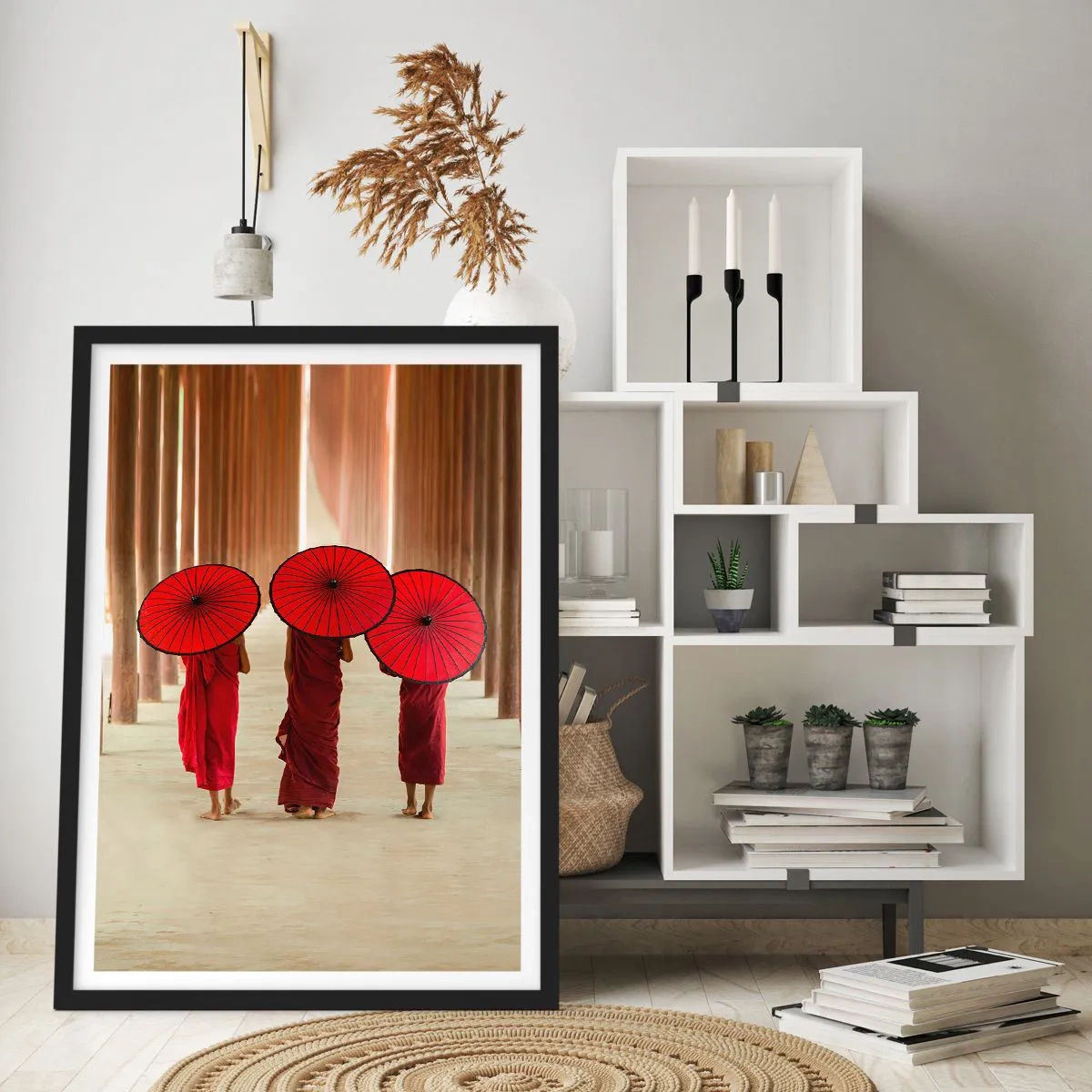 Poster in einem schwarzem Rahmen - Auf dem Weg ins Reine Land - 70x100 cm