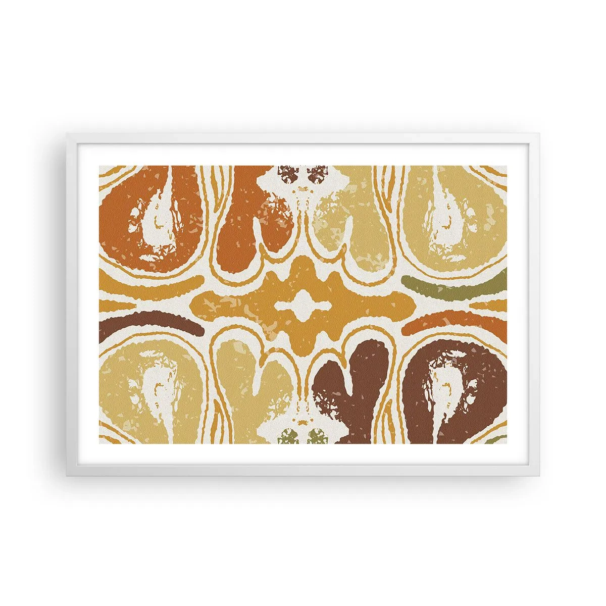 Poster in einem weißen Rahmen - Sentimentale Abstraktion - 70x50 cm