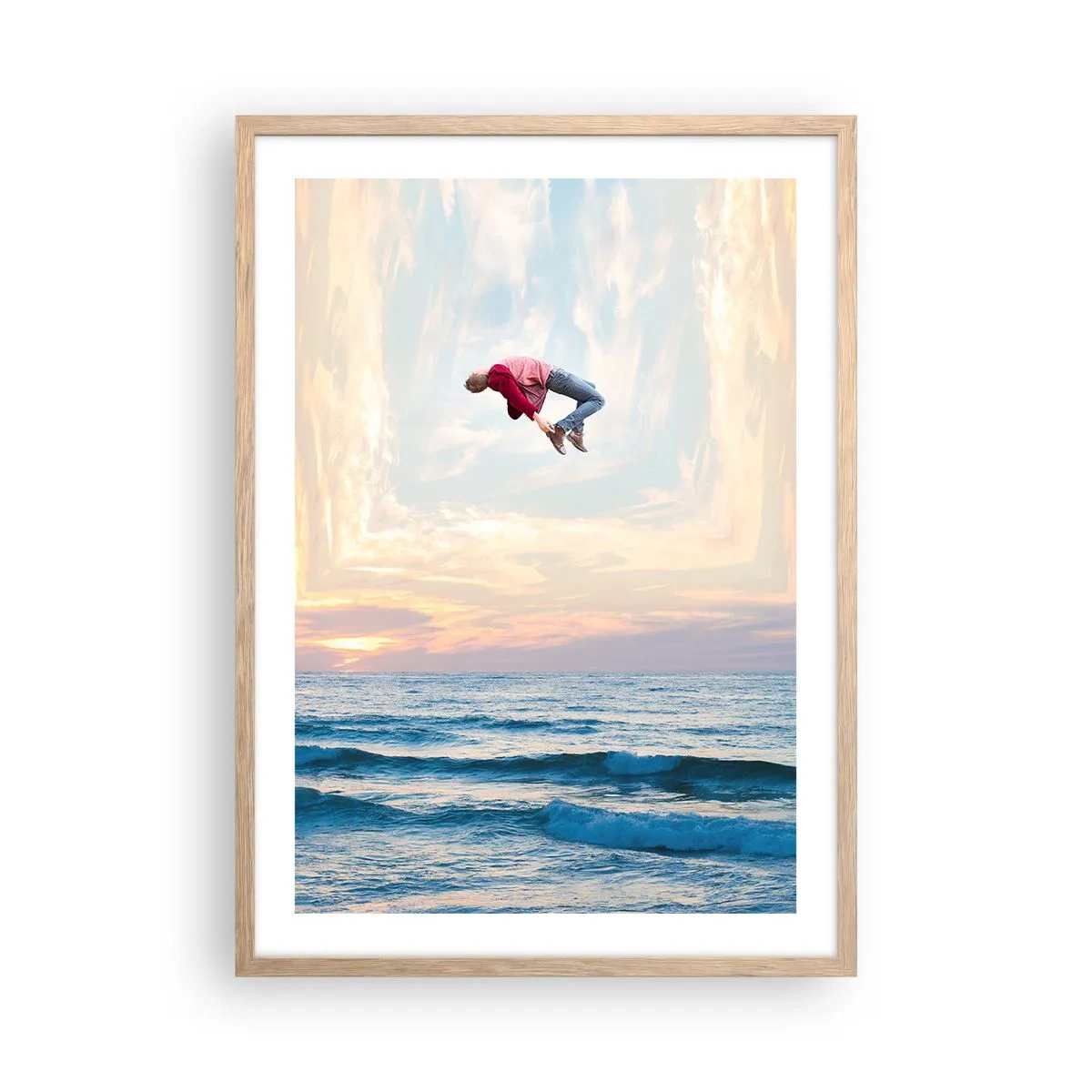 Poster in einem Rahmen aus heller Eiche - In eine andere Dimension - 50x70 cm