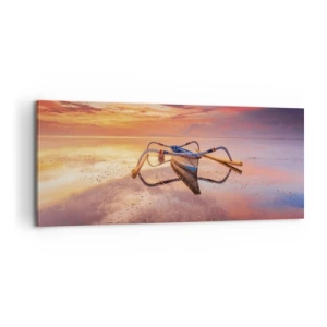 Bild auf Leinwand - Leinwandbild - Die Ruhe eines tropischen Abends - 100x40 cm