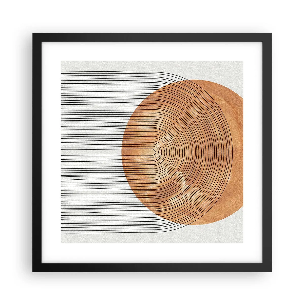 Poster in einem schwarzem Rahmen - SonnenKomposition - 40x40 cm