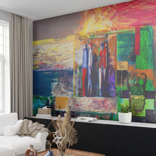 Maßgeschneiderte Fototapete Premium Canvas - Beziehungen und Emotionen - Abstraktion, Menschen, Stück