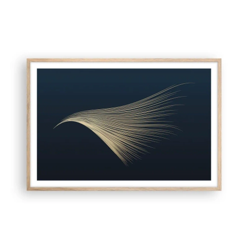 Poster in einem Rahmen aus heller Eiche - Wie das Haar eines Engels - 91x61 cm