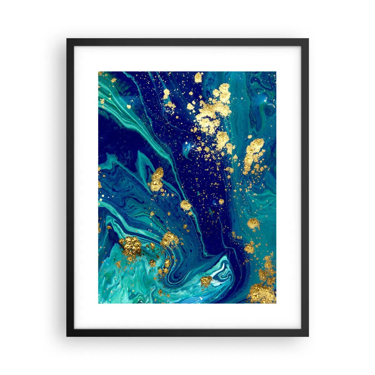 Poster in einem schwarzem Rahmen - Die Blütenblätter der Sonne - 40x50 cm