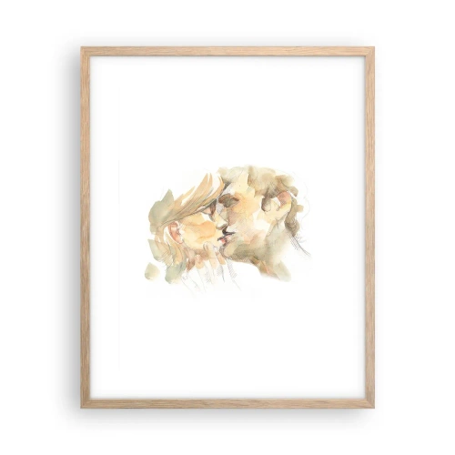 Poster in einem Rahmen aus heller Eiche - Hälfte gefunden? - 40x50 cm