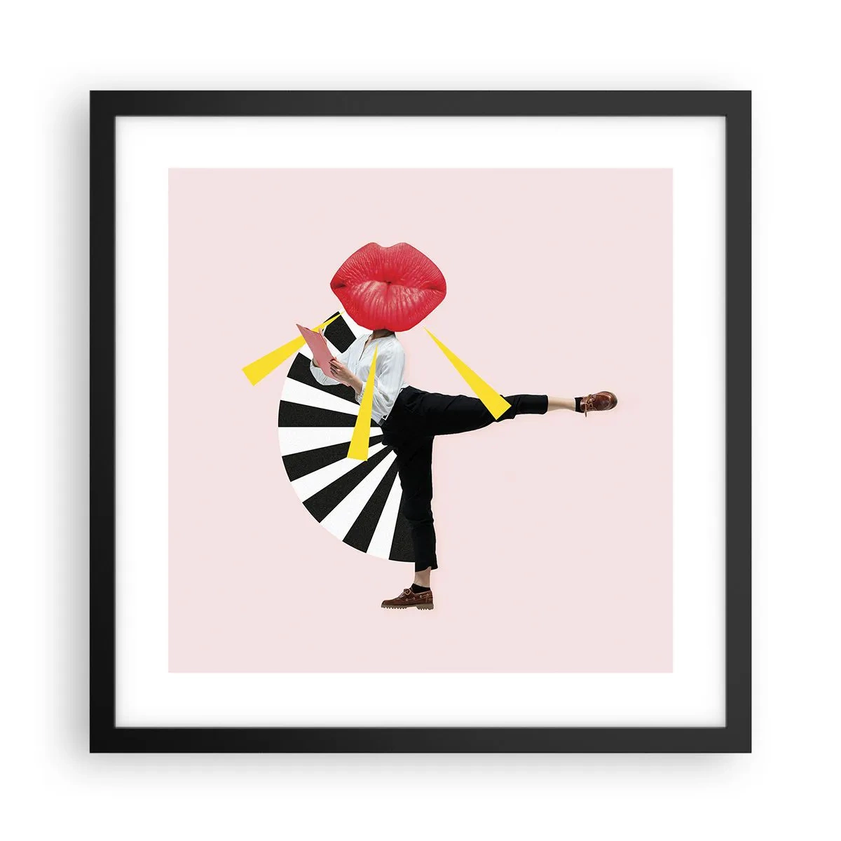 Poster in einem schwarzem Rahmen - Surreale Pop-Art - 40x40 cm