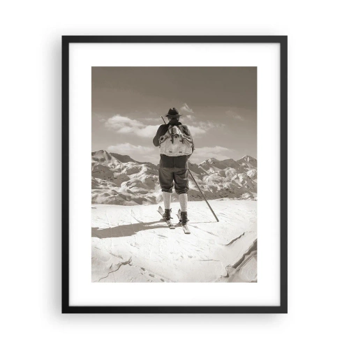 Poster in einem schwarzem Rahmen - Und die Berge bleiben unverändert - 40x50 cm