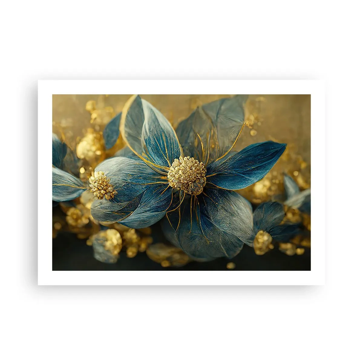 Poster - Mit Gold blühen - 70x50 cm
