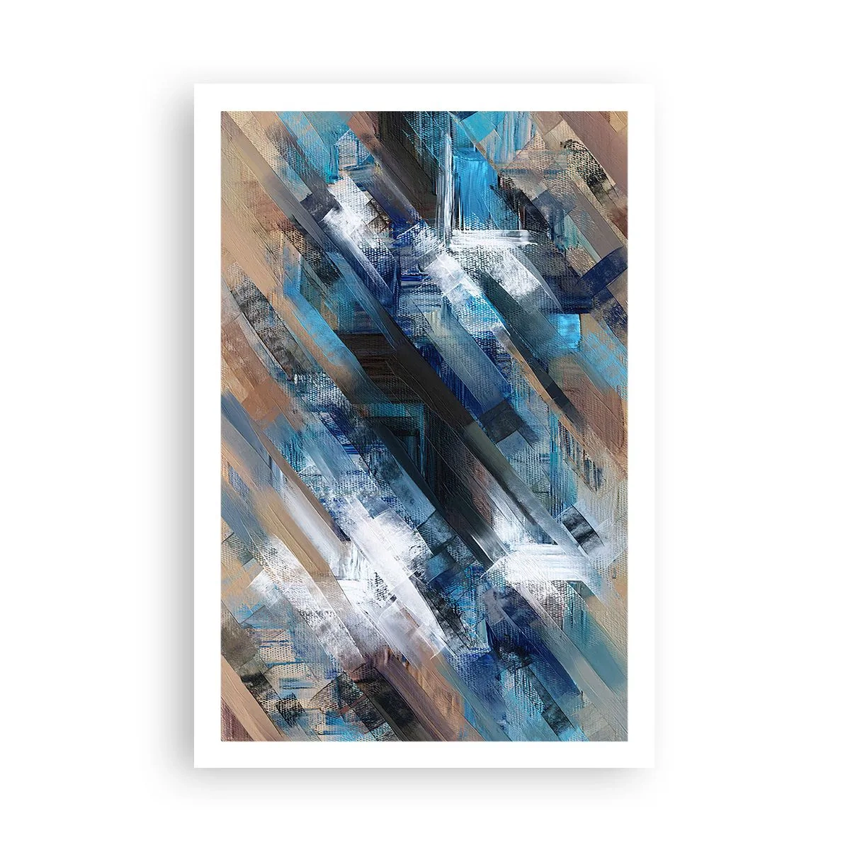 Poster - Auf einer blauen Diagonale - 61x91 cm