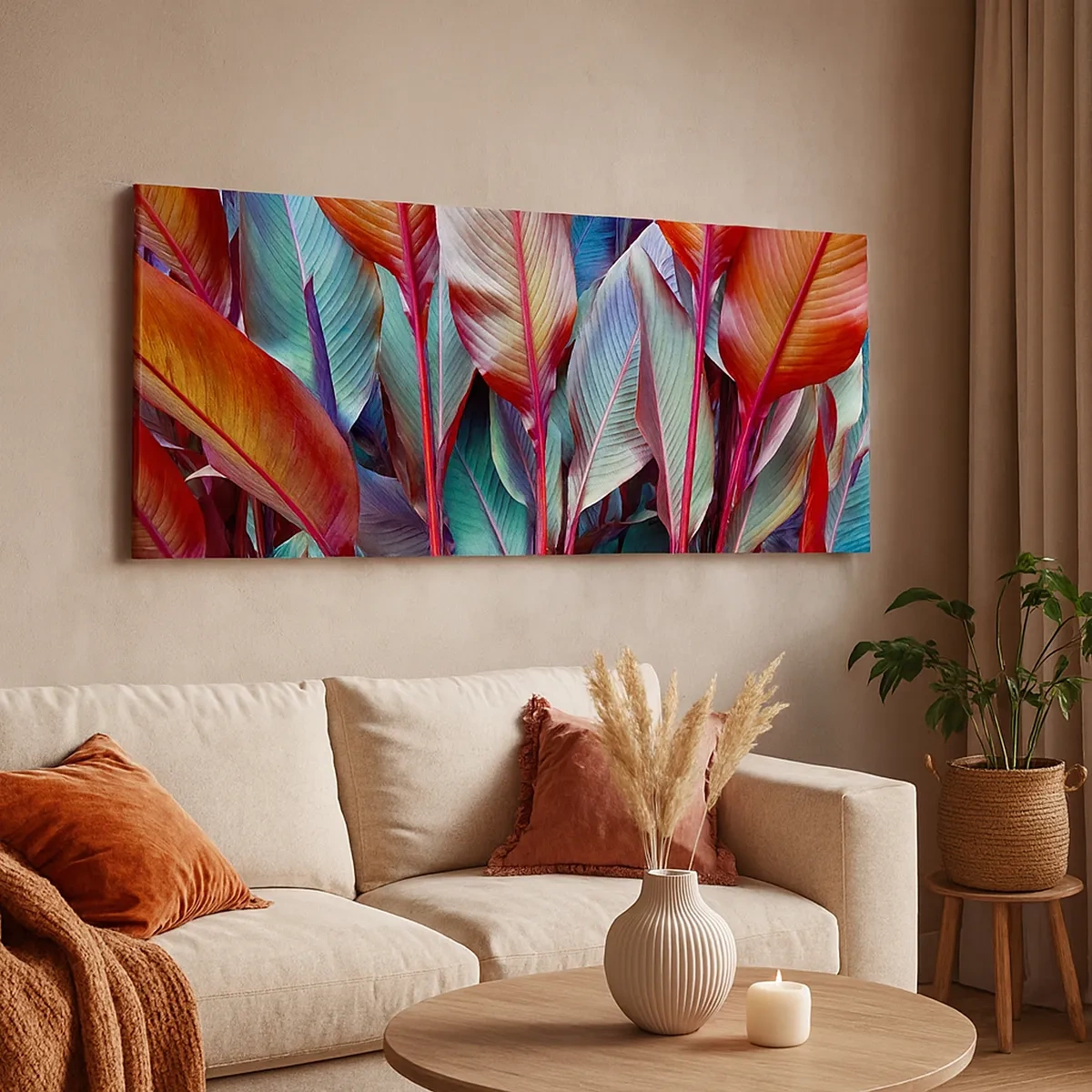 Bild auf Leinwand - Leinwandbild - Buntes Dickicht - 30x30 cm