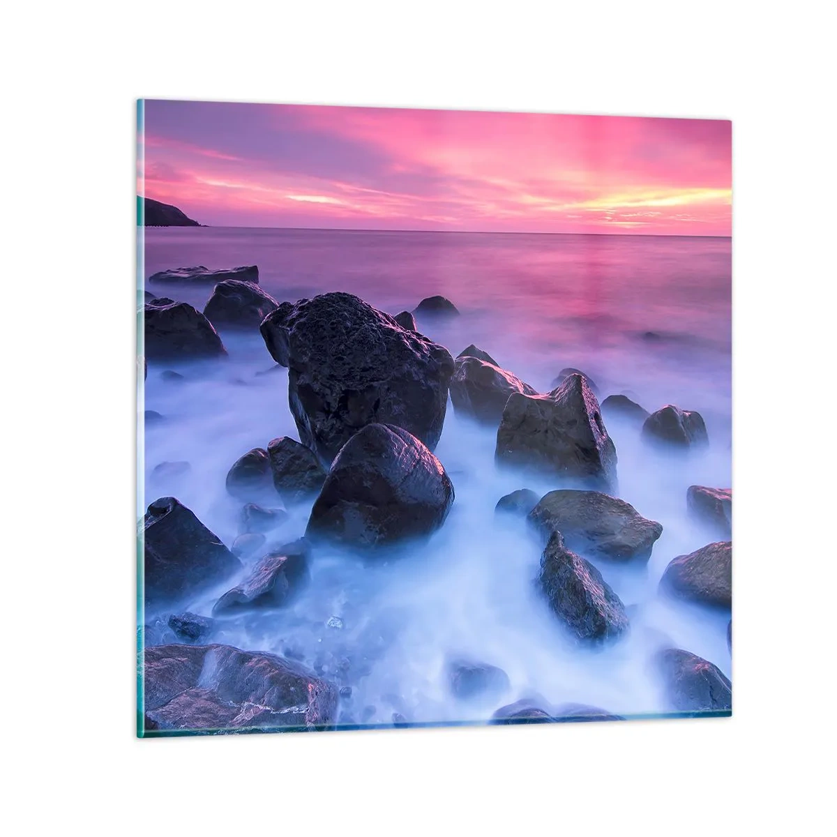 Glasbild - Bild auf glas - Geburt bei Licht und Nebel - 30x30 cm