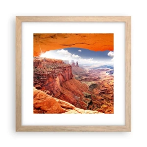 Poster in einem Rahmen aus heller Eiche - Von der Natur selbst geschnitzt - 30x30 cm