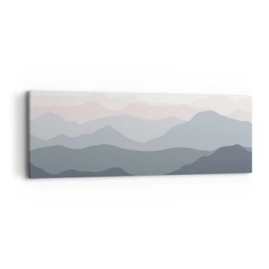 Bild auf Leinwand - Leinwandbild - Wellen der Berge - 90x30 cm