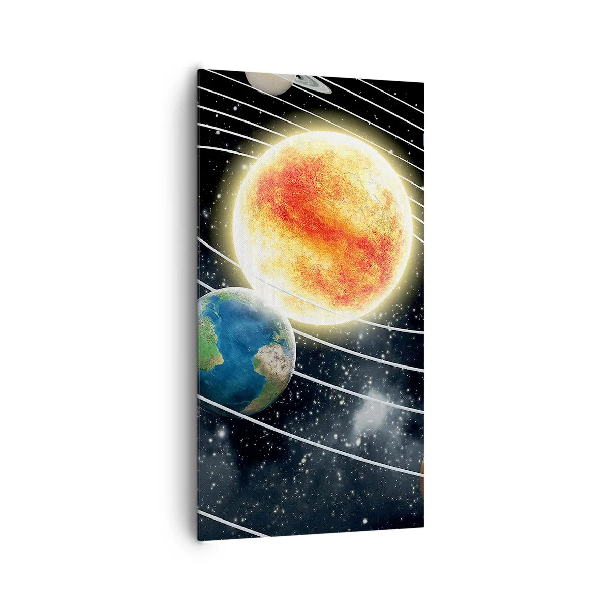 Bild auf Leinwand - Leinwandbild - Kosmischer Tanz - 65x120 cm