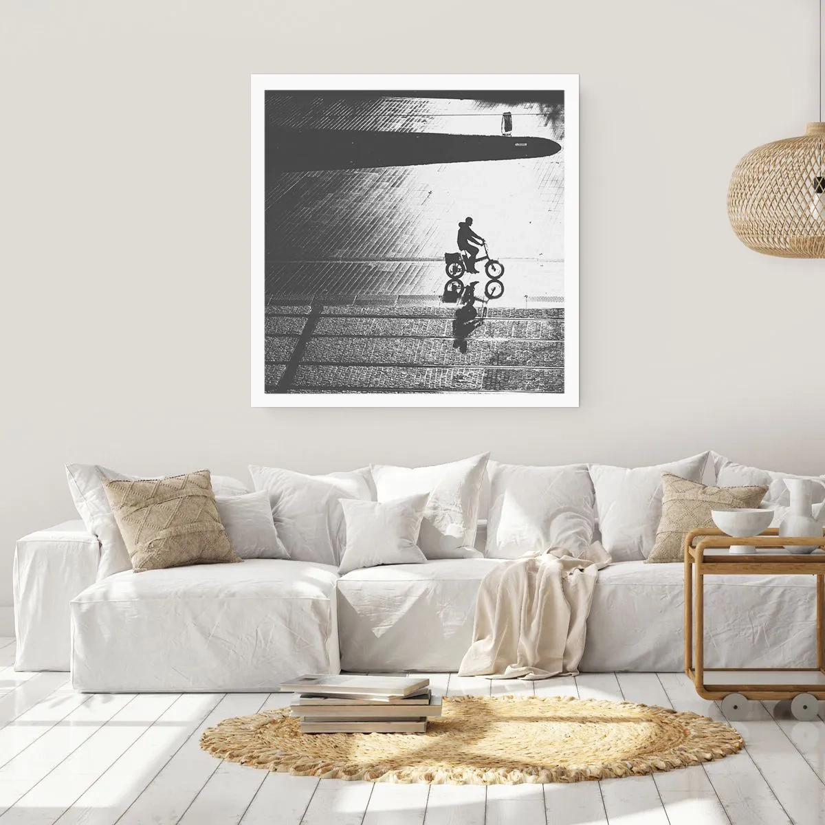 Poster - Vor sich hin durch die Stadt - 60x60 cm