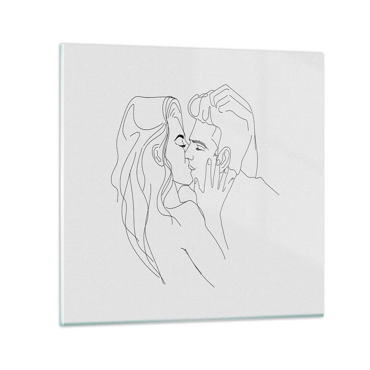 Glasbild - Bild auf glas - Dieselbe Linie - 30x30 cm