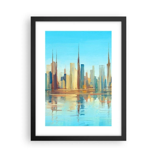 Poster in einem schwarzem Rahmen - Sonnige Metropole - 30x40 cm