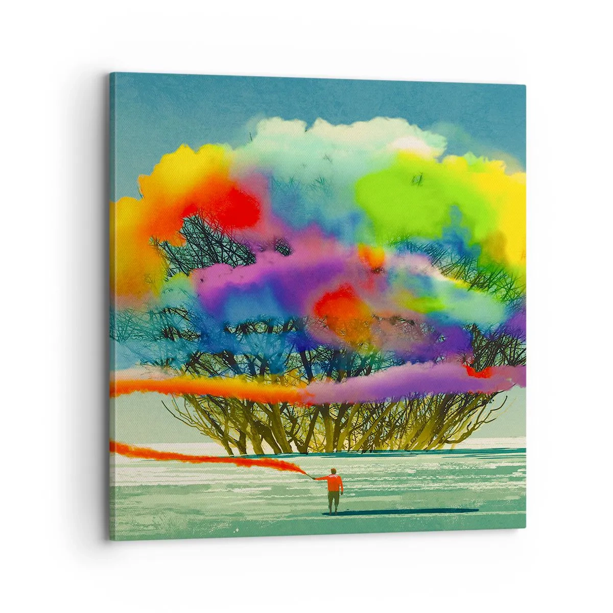 Bild auf Leinwand - Leinwandbild - Erwecke diese Welt zum Leben - 70x70 cm