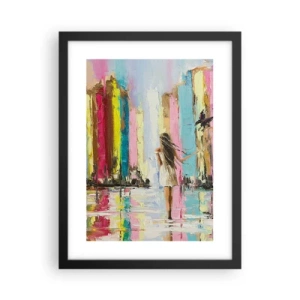 Poster in einem schwarzem Rahmen - Folge mir - 30x40 cm