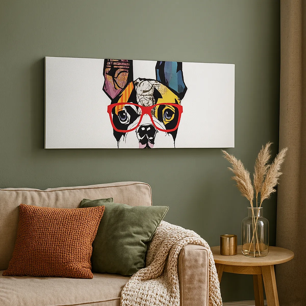 Bild auf Leinwand - Leinwandbild - Intellektuelle - 30x30 cm