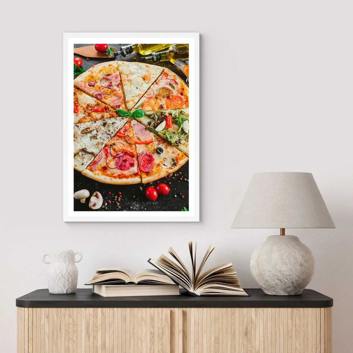 Poster in einem weißen Rahmen - Eine Reihe von Geschmacksrichtungen - 40x50 cm