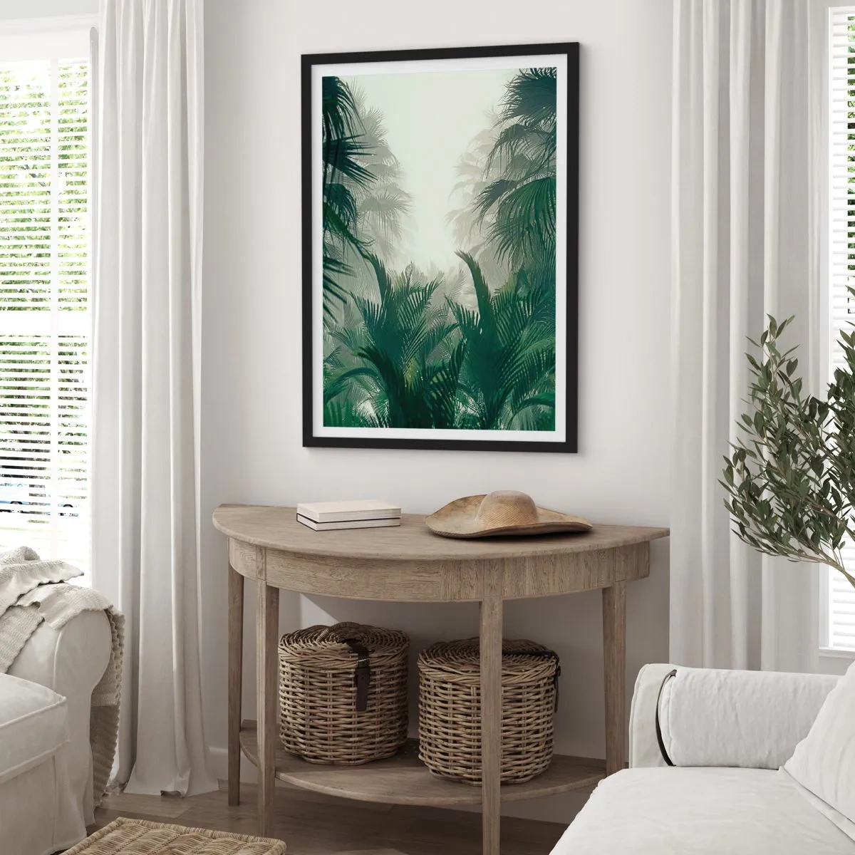 Poster in einem schwarzem Rahmen - Tropisches Geheimnis - 40x50 cm