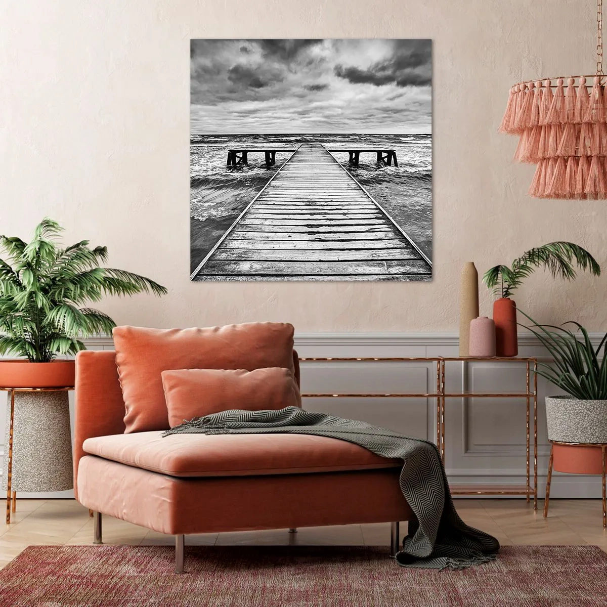 Bild auf Leinwand - Leinwandbild - Ich warte darauf, dass der Wind wegjagt... - 50x50 cm