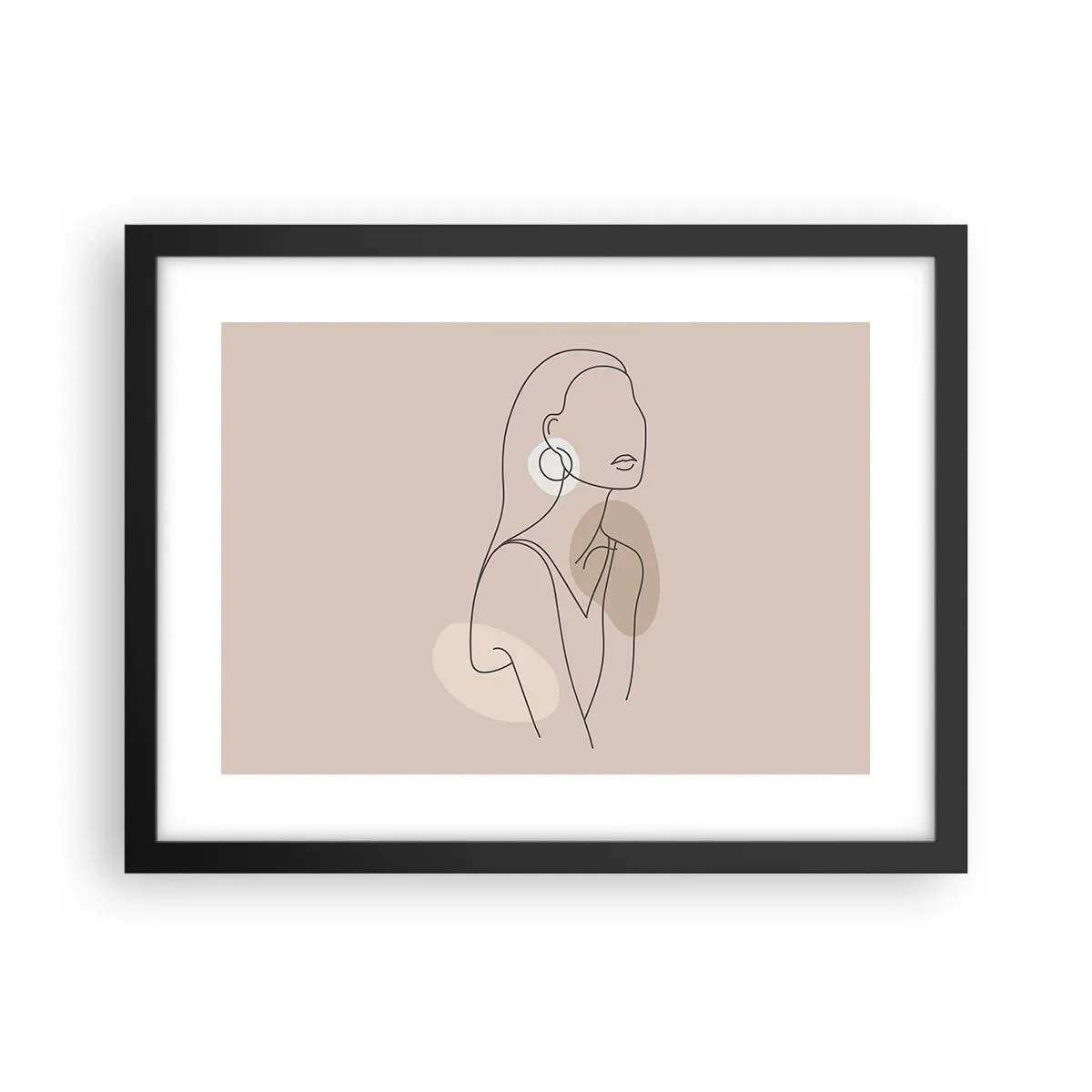 Poster in einem schwarzem Rahmen - Mädchenhafte Ikone - 40x30 cm