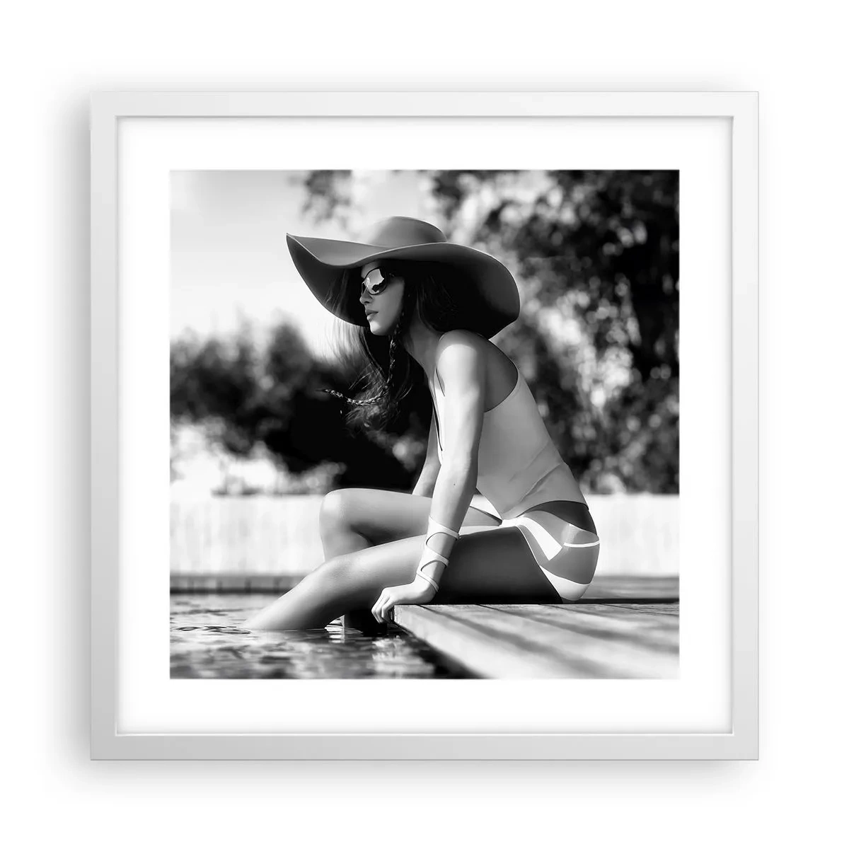 Poster in einem weißen Rahmen - Sommertraum - 40x40 cm