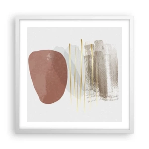 Poster in einem weißen Rahmen - Abstrakte Kolonnade - 50x50 cm