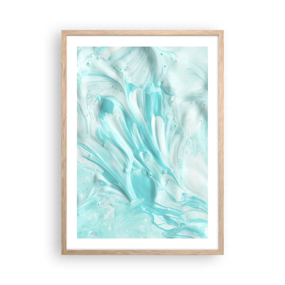 Poster in einem Rahmen aus heller Eiche - Für immer zusammen - 50x70 cm