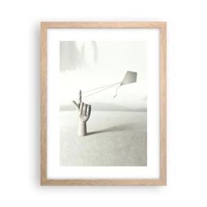 Poster in einem Rahmen aus heller Eiche - Kraftprobe - 30x40 cm