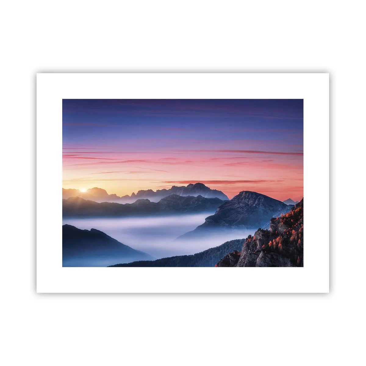 Poster - Über die Täler - 40x30 cm