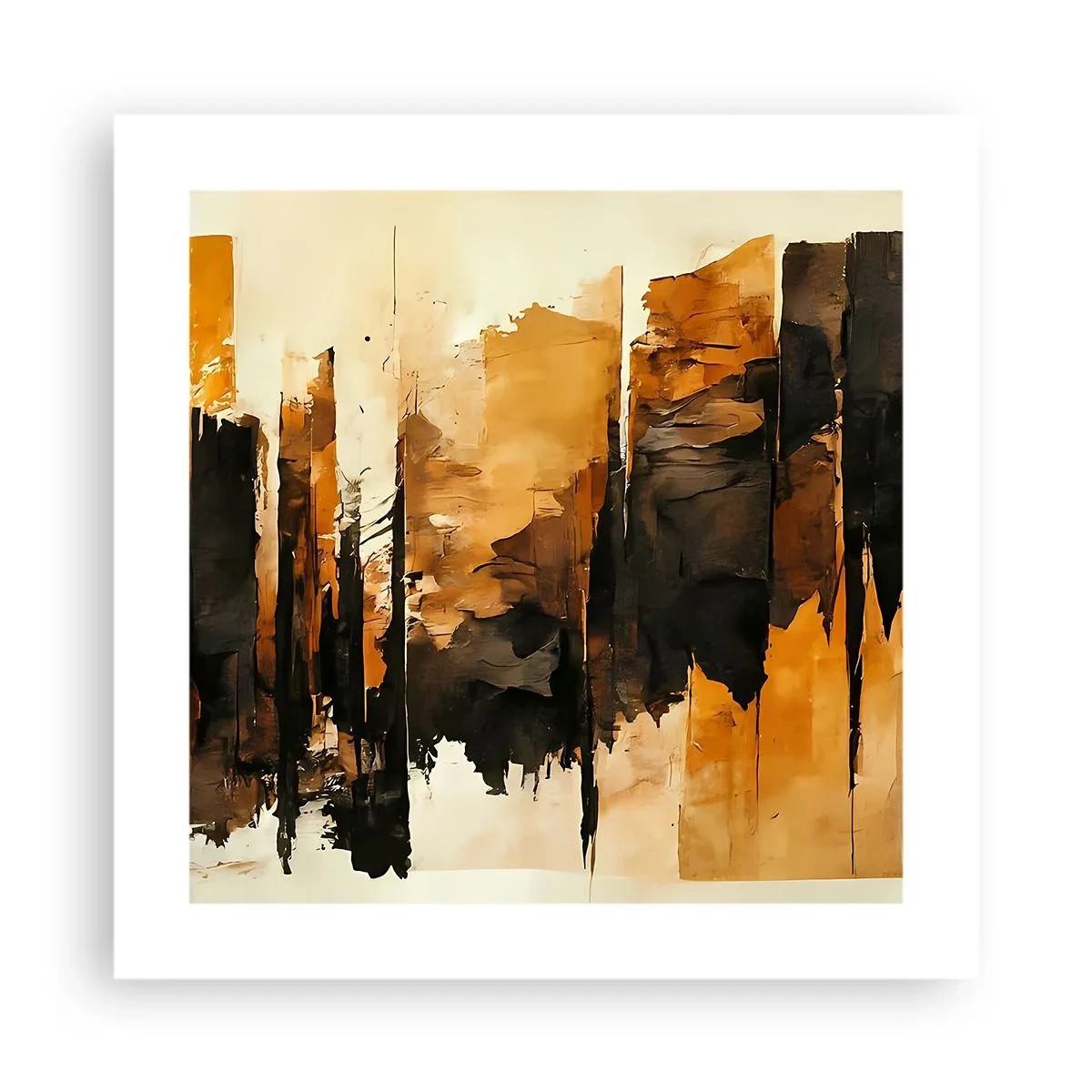 Poster - Harmonie von Schwarz und Gold - 40x40 cm