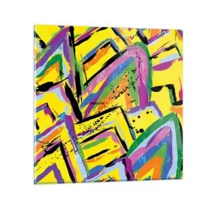 Glasbild - Bild auf glas - Bis sie vor Freude schreit - 40x40 cm