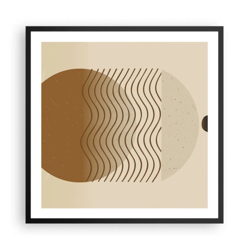 Poster in einem schwarzem Rahmen - Zur Entstehung geometrischer Figuren - 60x60 cm