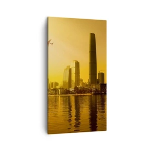Bild auf Leinwand - Leinwandbild - Die goldene Stadt - 45x80 cm
