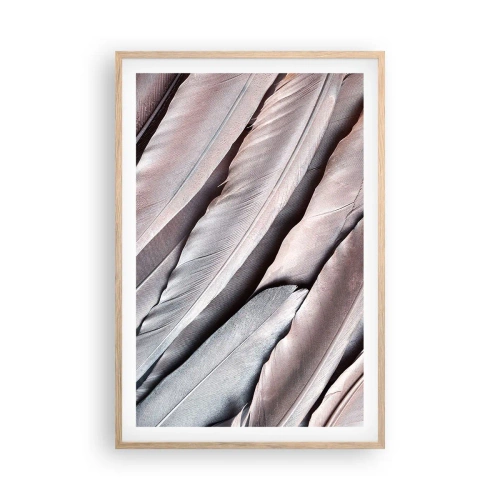 Poster in einem Rahmen aus heller Eiche - In rosa Silber - 61x91 cm