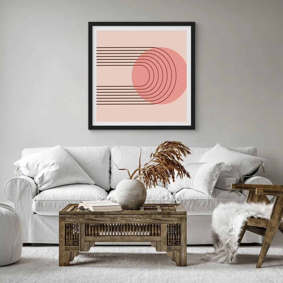 Poster in einem schwarzem Rahmen - Unwiderstehliche Anziehungskraft - 60x60 cm