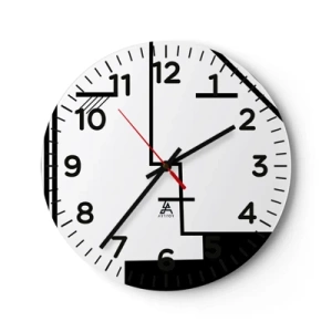 Wanduhr - Glasuhr - Einfach ein Kuss - 40x40 cm