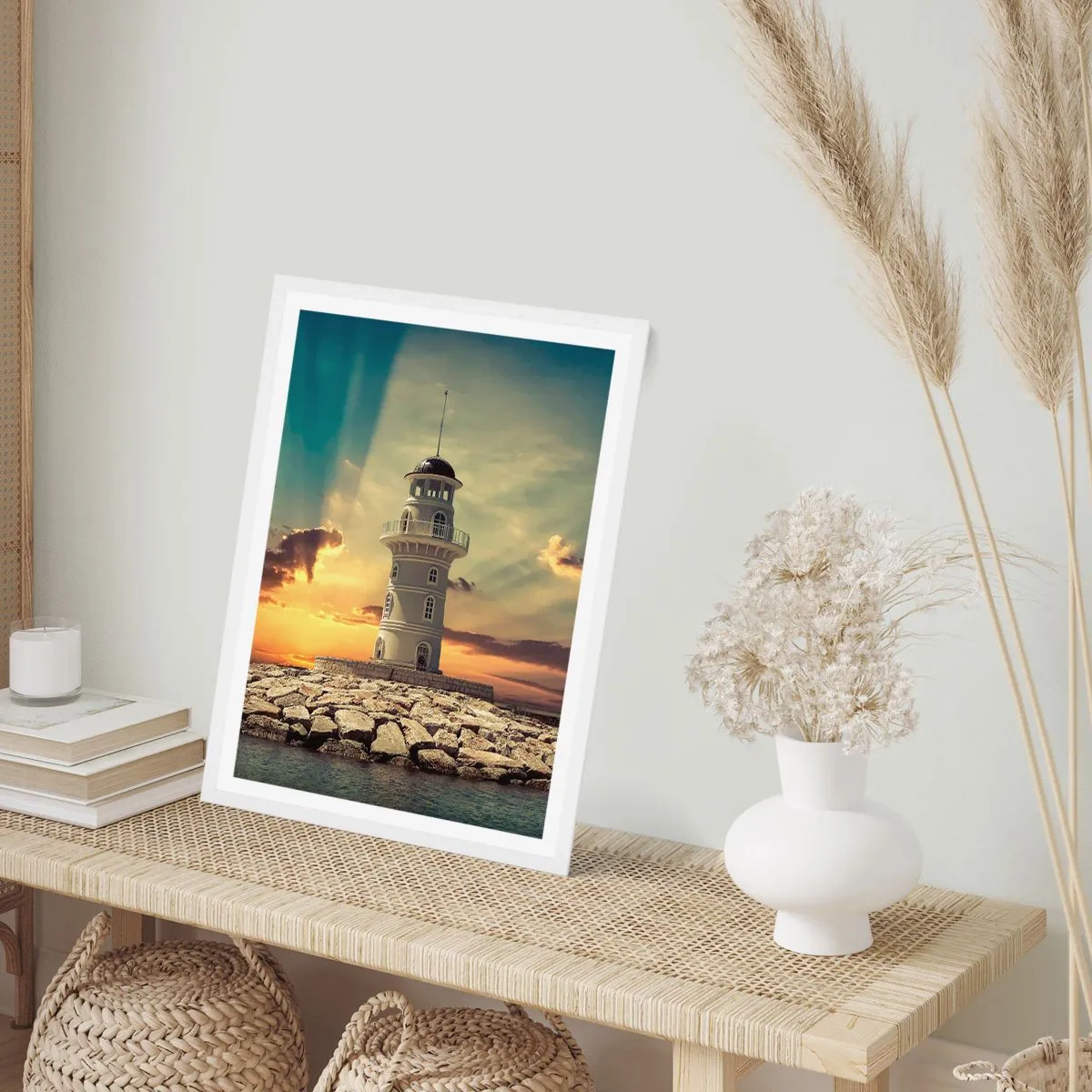 Poster in einem weißen Rahmen - Licht - Gut - Schönheit - 40x50 cm