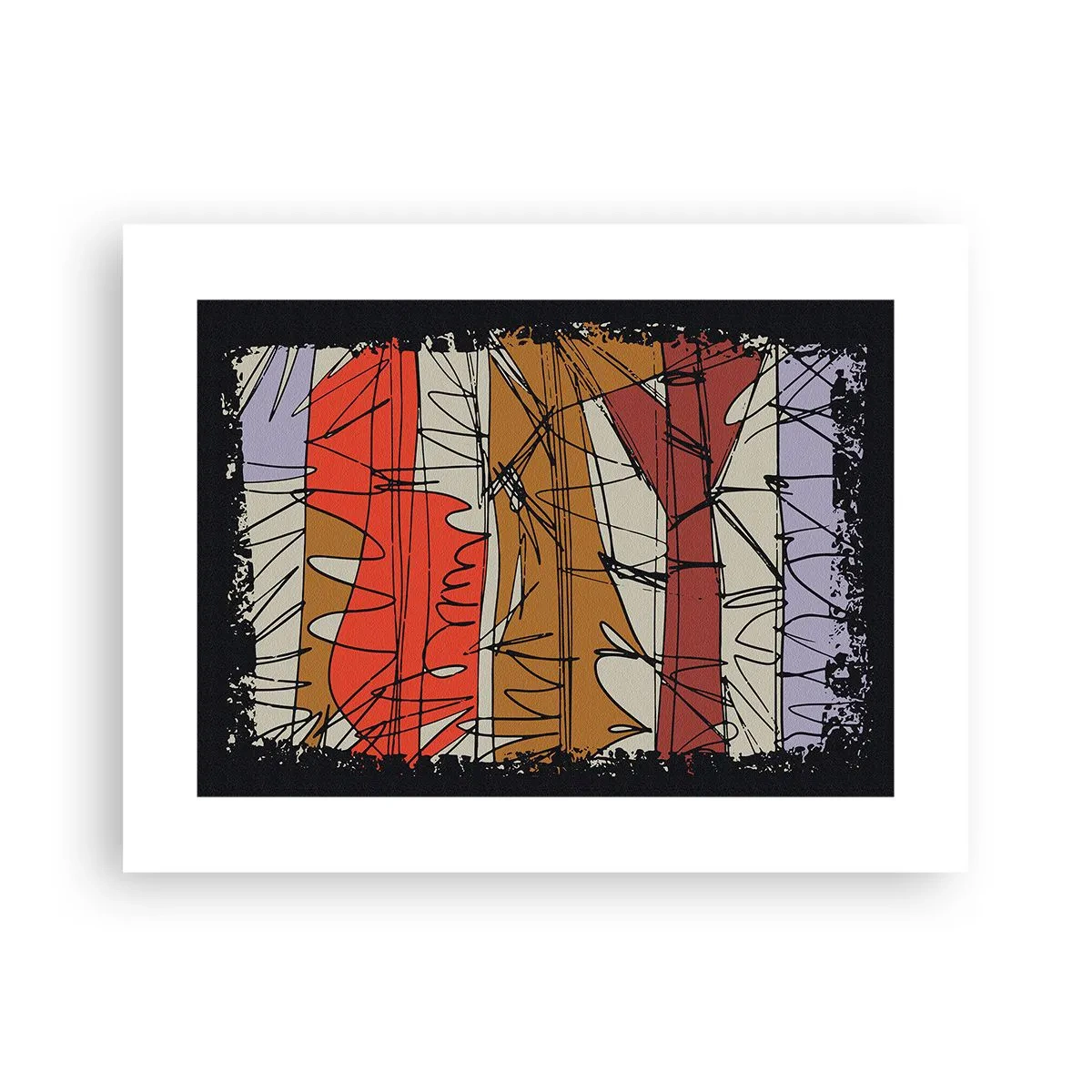 Poster - Spontane Komposition - 40x30 cm