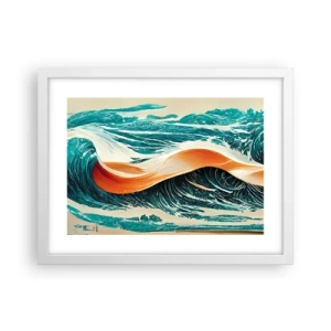 Poster in einem weißen Rahmen - Traum eines Surfers - 40x30 cm