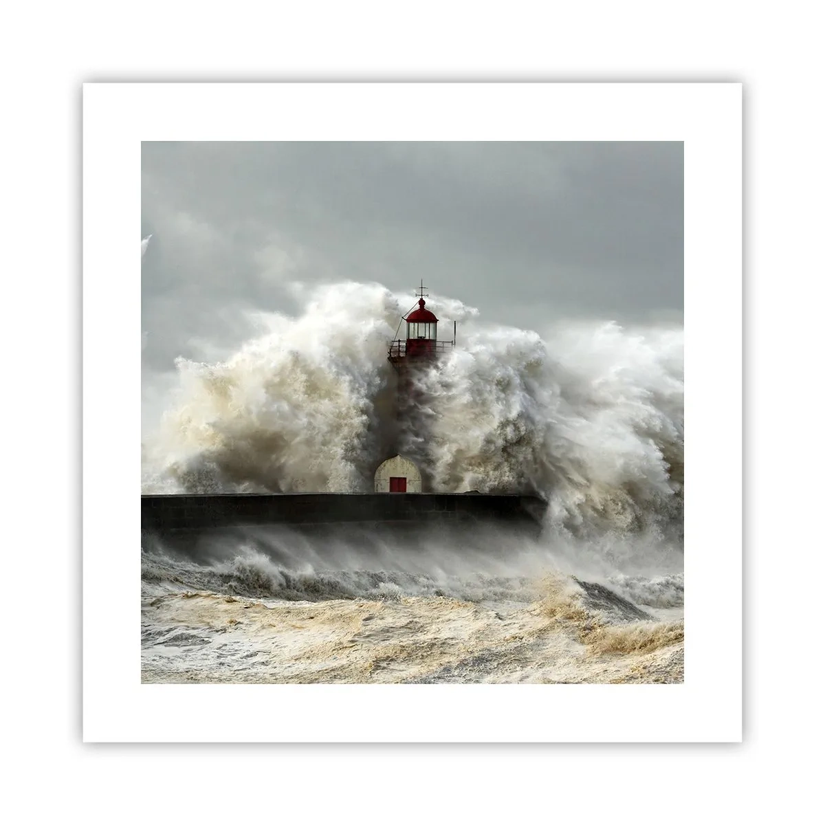 Poster - Die Wut des Ozeans - 40x40 cm