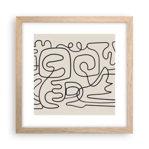 Poster in einem Rahmen aus heller Eiche - Folge der Spur - 30x30 cm