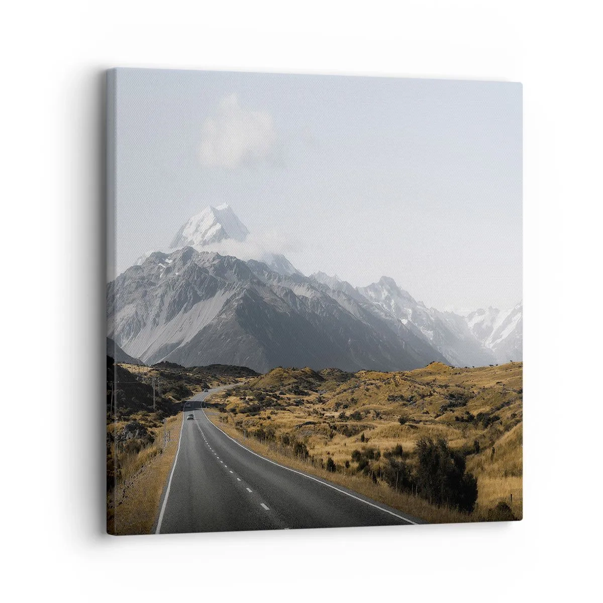 Bild auf Leinwand - Leinwandbild - Der Weg ins Herz der Berge - 30x30 cm