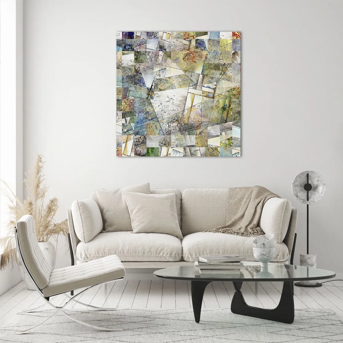 Glasbild - Bild auf glas - Geometrische Mischung - 30x30 cm