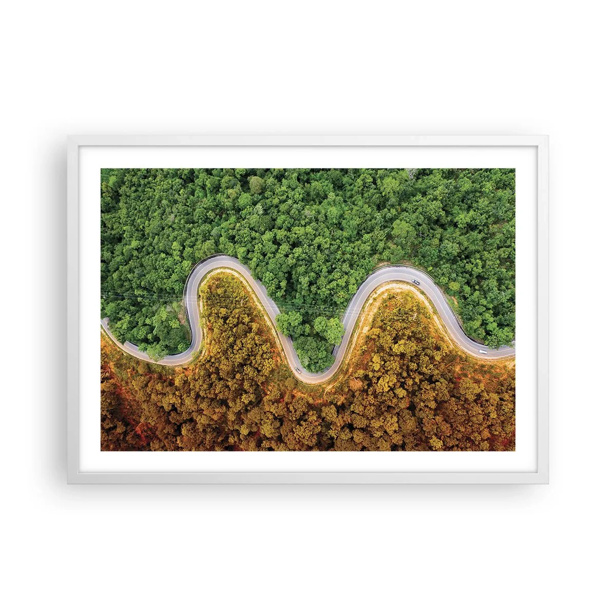 Poster in einem weißen Rahmen - Grenzen und Durchbrüche - 70x50 cm